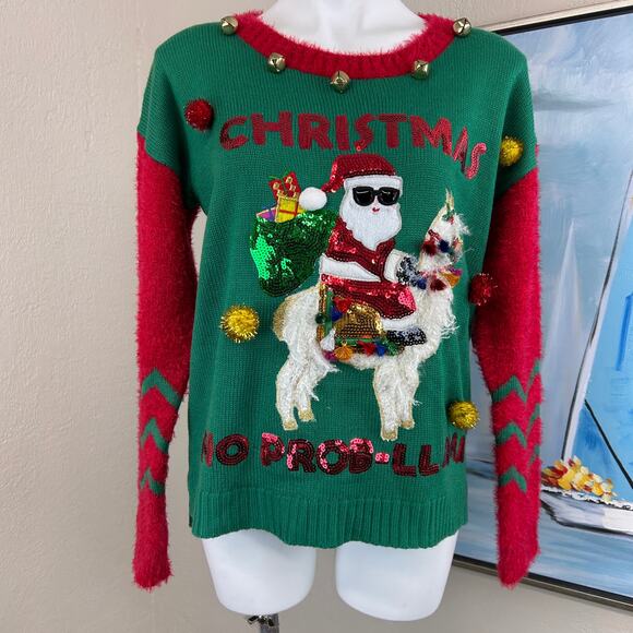 It’s our time Ugly Christmas sweater “ no prob-llama”
NWT Size large - Picture 1 of 7
